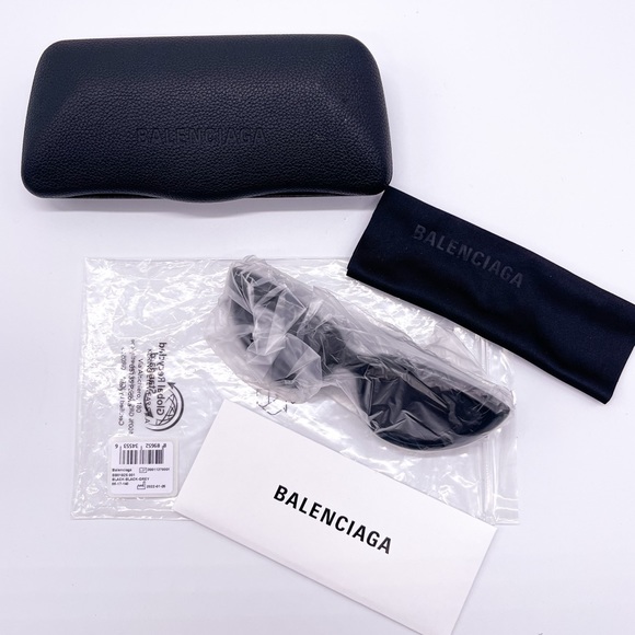 NEW BALENCIAGA BB0182S 001 BLACK CAT EYE FRAME SUNGLASSES BALENCIAGA - Picture 13 of 13